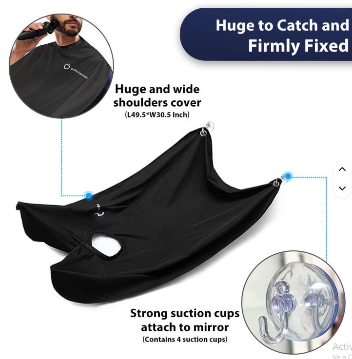 Miniatura 3 de Capa Impermeable Para Corte De Barba +